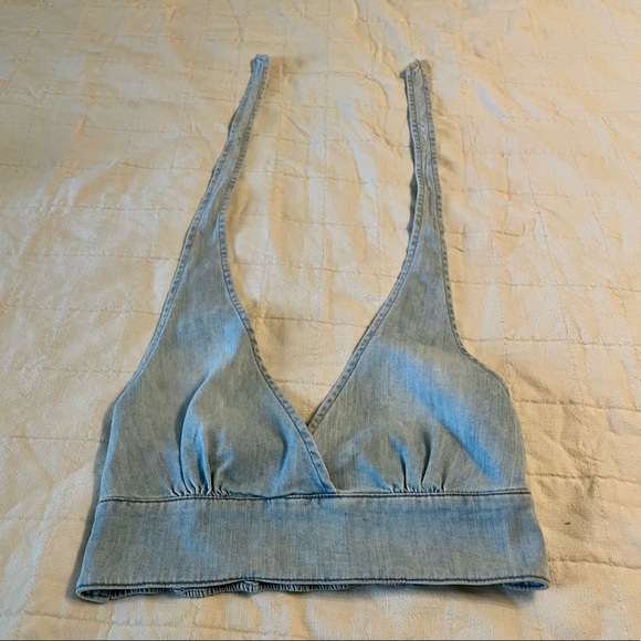 🎈 Guess Denim Halter Bralette - Picture 3 of 10